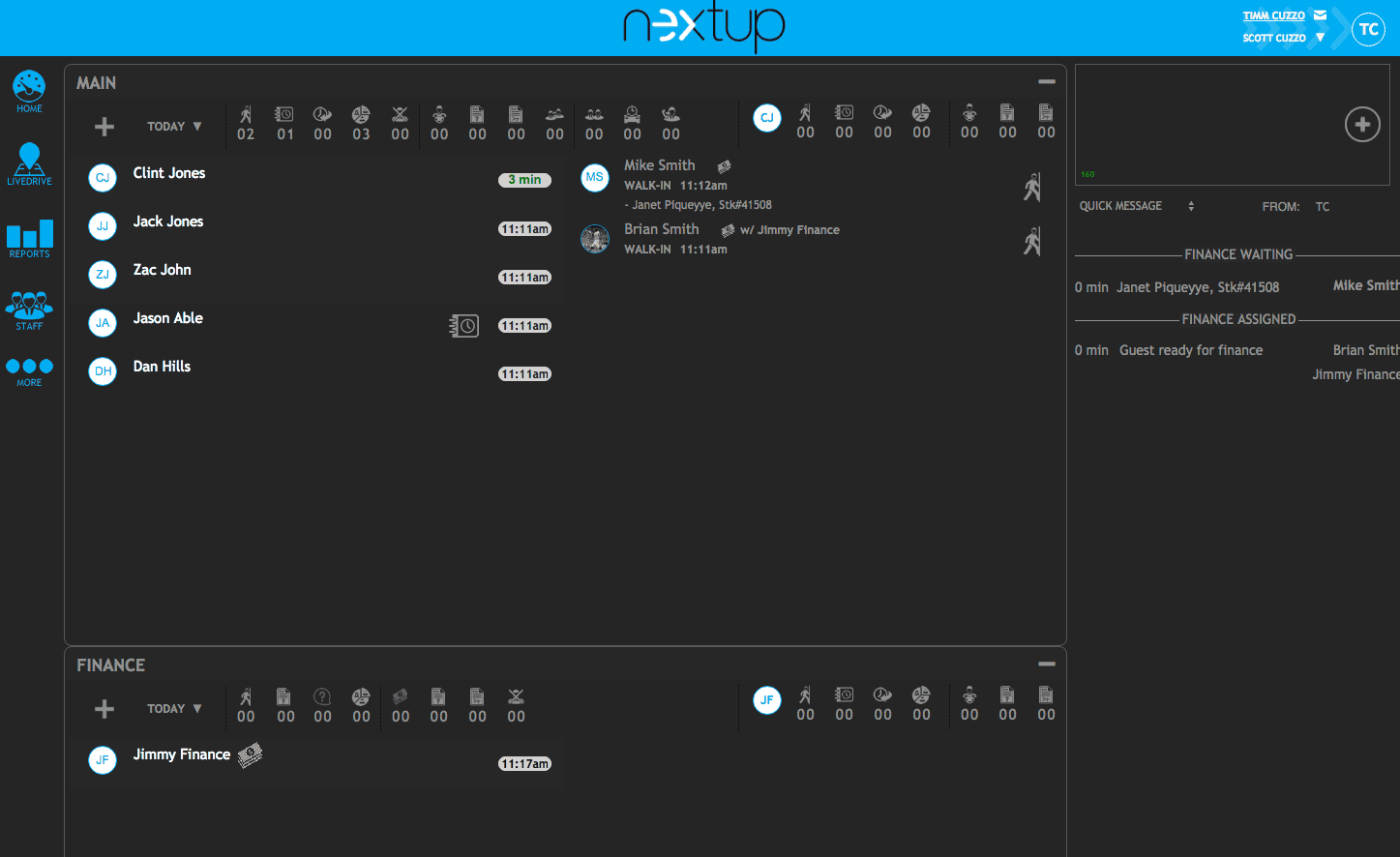 nextup updates to main uplist